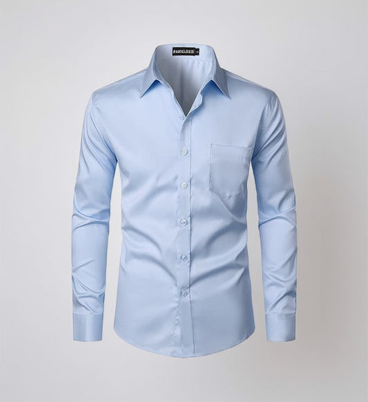 Azure Elegance™ | Premium Men’s Dress Shirt